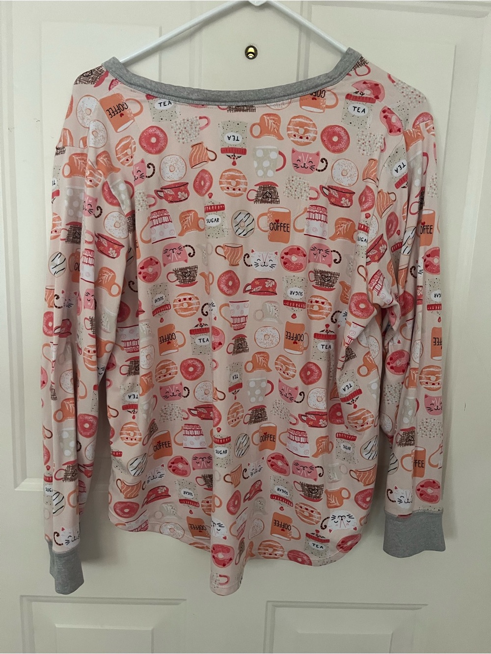 Cuddl Duds Cats, Coffee Donuts Long Sleeve Pajama Set - Picture 4 of 11